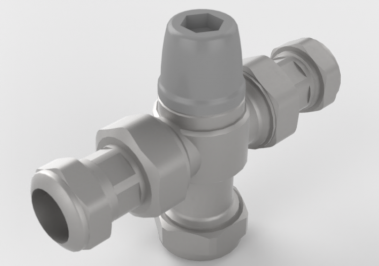 Anti-scald thermostatic mixer 22 mm - ACCA software