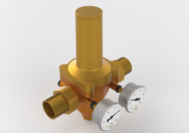 Riduttore pressione con doppio manometro DN 40 (1 1/2")...