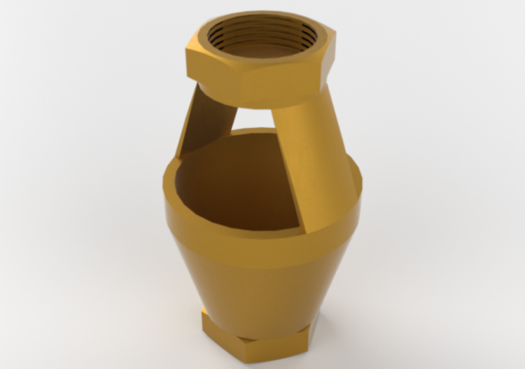 Funil de descarga reto DN 20 (3/4") F/F - ACCA software
