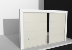 3D Tür/Fenster - Porta per capannone industriale