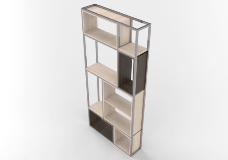 Librerías y Contenedores 3D - Librería de madera - ACCA...