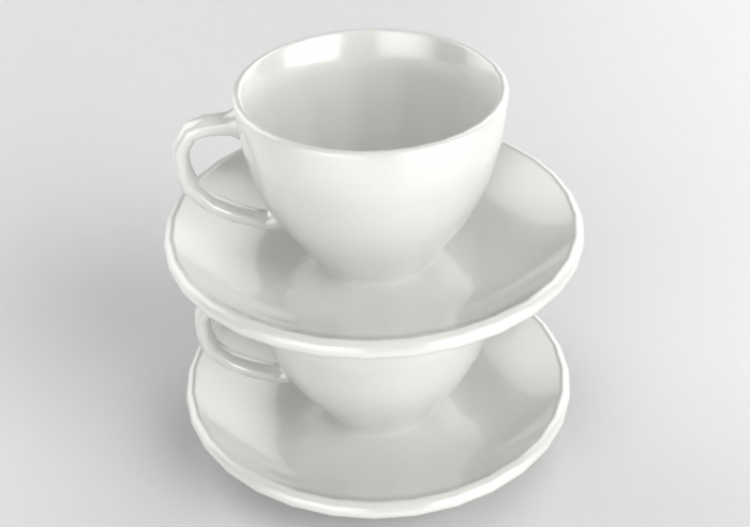 Stoviglie e posate 3D - Set di 2 tazze da latte - ACCA...