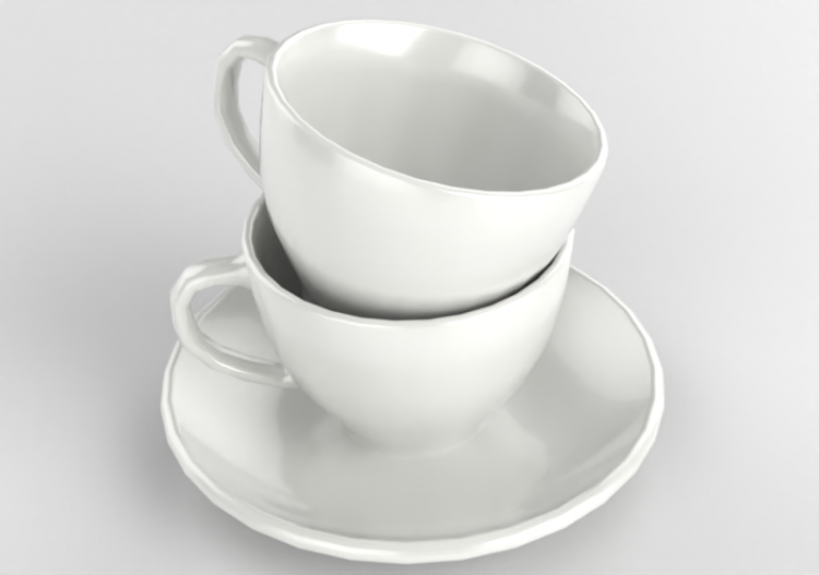 Crockery and cutlery 3D - Set of two milk cups - ACCA...