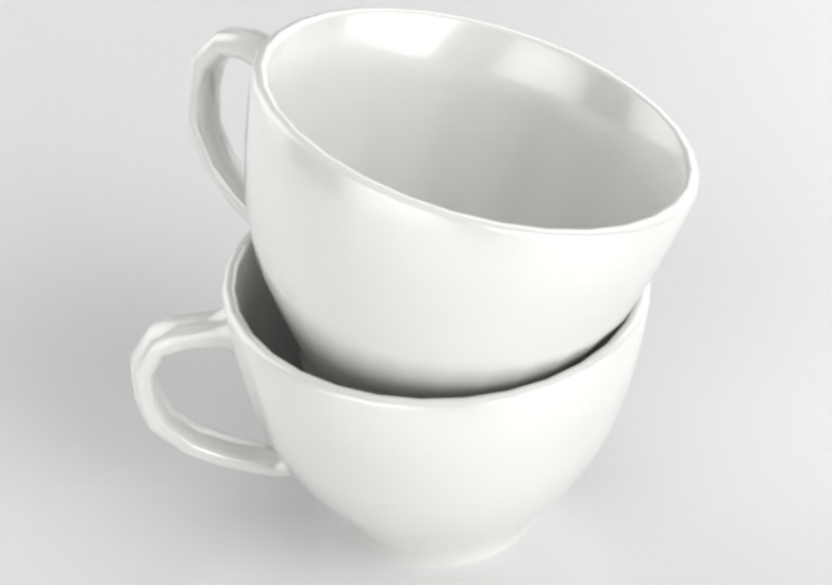 Crockery and cutlery 3D - Set of two milk cups - ACCA...