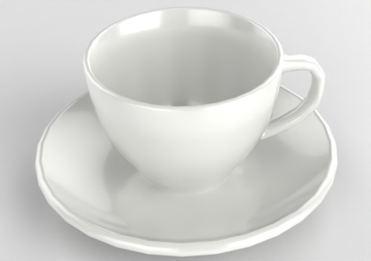 3D Geschirr und Besteck - Tasse mit Untertasse - ACCA...