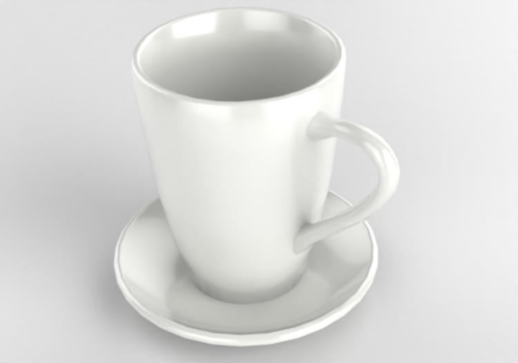 Crockery and cutlery 3D - Milk cup with saucer - ACCA...