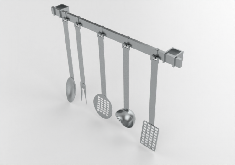 Vaisselle et couverts 3D - Louches et utensiles pour la...