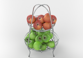 Pans and Containers 3D - Container with apples