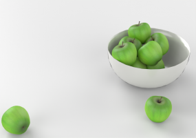 Pans and Containers 3D - Container with apples