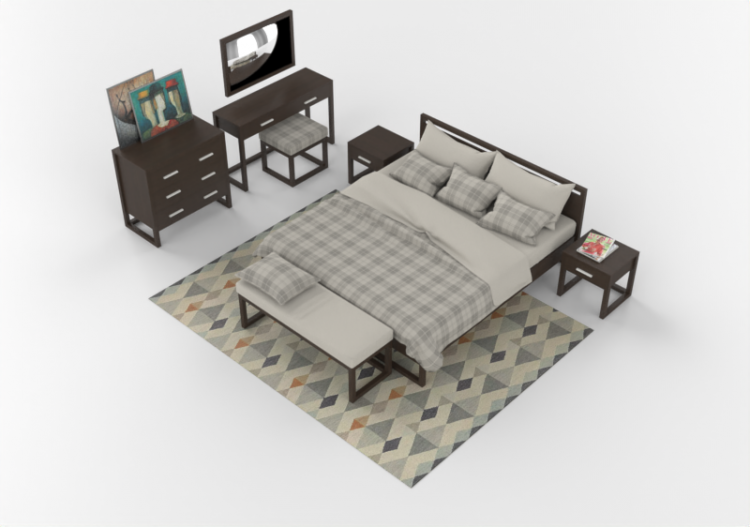 3D Betten und Nachttische - Schlafzimmer - ACCA software