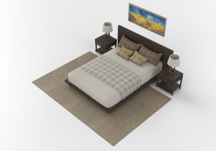 3D Betten und Nachttische - Schlafzimmer - ACCA software