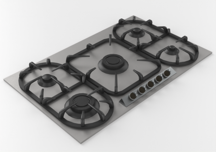 Electrodomésticos 3D - Placa de cocina - ACCA software
