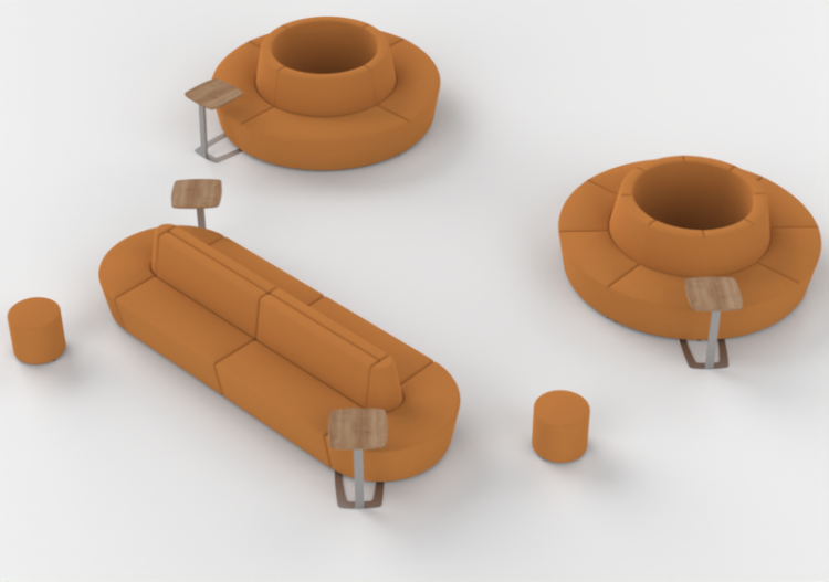 Poltronas 3D - Composición de sofás y mesas - Cavaletti -...