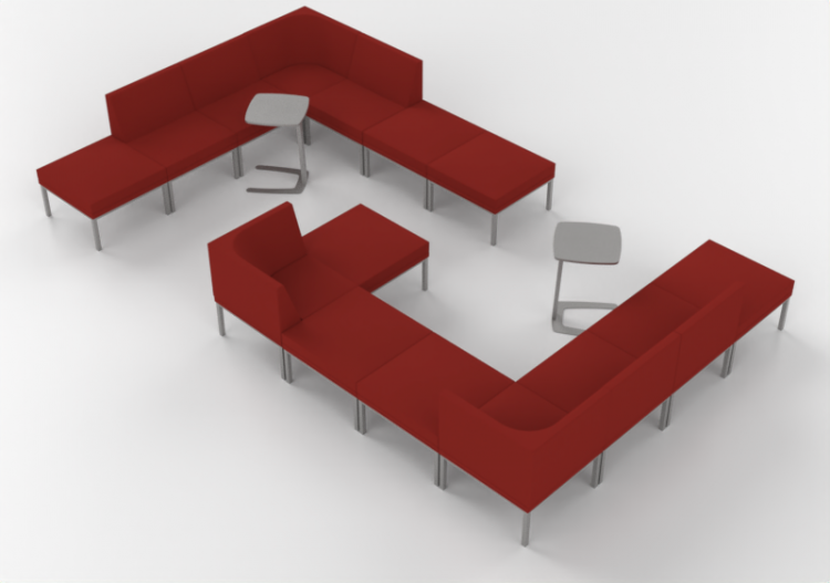 Fauteuil 3D - Composition de canapés et tables - Cavaletti...