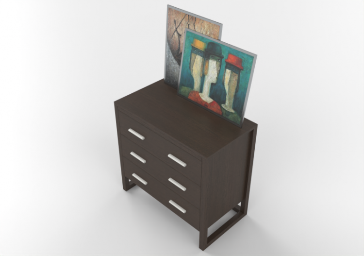 Wardrobes and Cabinets 3D - Wooden drawerset cabinet - ACCA...
