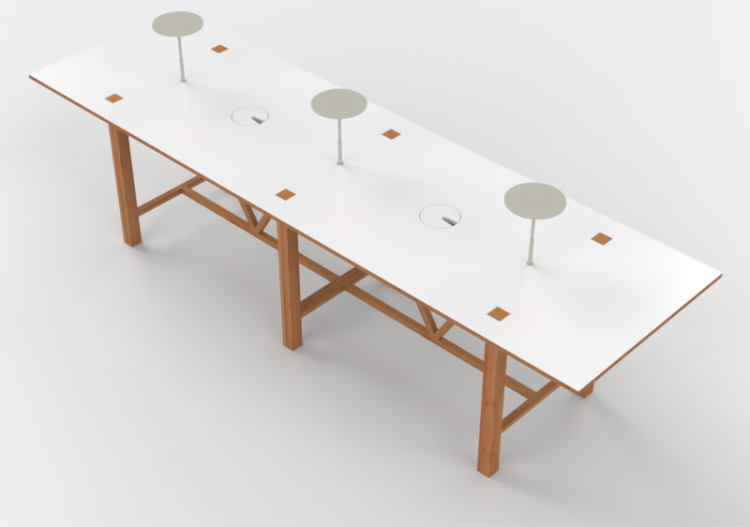 桌子 - Rectangular desk - Orangebox – Bae-22 - ACCA software