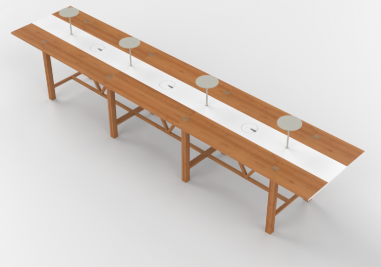 Tables 3D - Table rectangulaire - Orangebox – Bae-31 - ACCA...