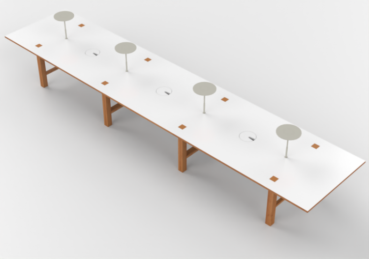 3D Tische - Rechteckiger Tisch - Orangebox – Bae-19 - ACCA...