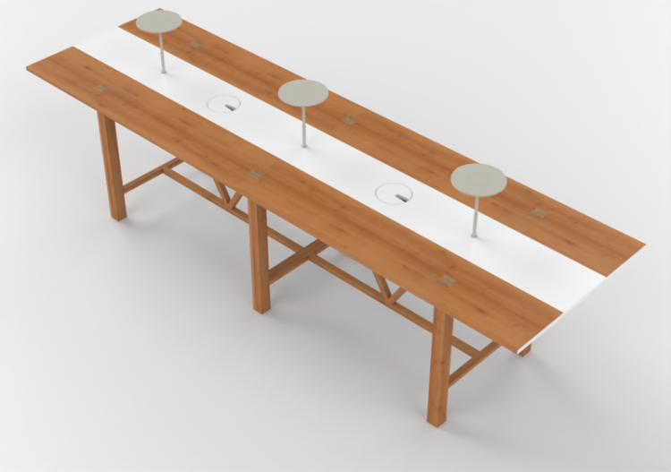 Tavoli 3D - Tavolo rettangolare - Orangebox – Bae-30 - ACCA...