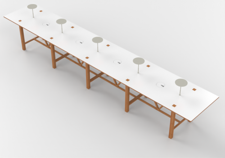 Tables 3D - Table rectangulaire - Orangebox – Bae-24 - ACCA...