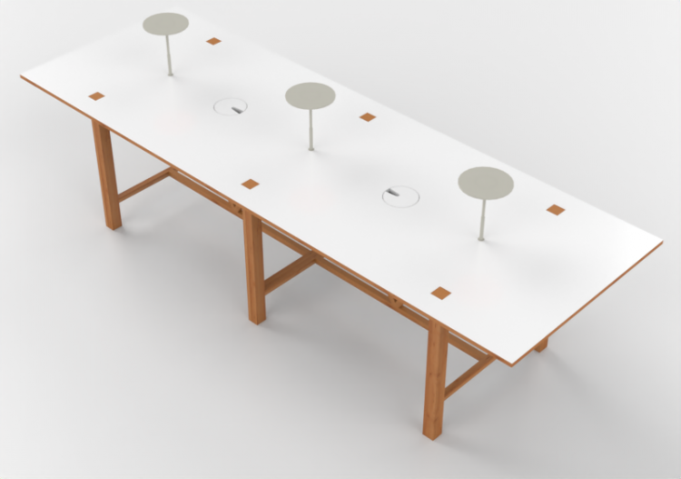 Tavoli 3D - Tavolo rettangolare - Orangebox – Bae-06 - ACCA...