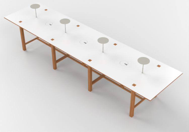 Tavoli 3D - Tavolo rettangolare - Orangebox – Bae-07 - ACCA...