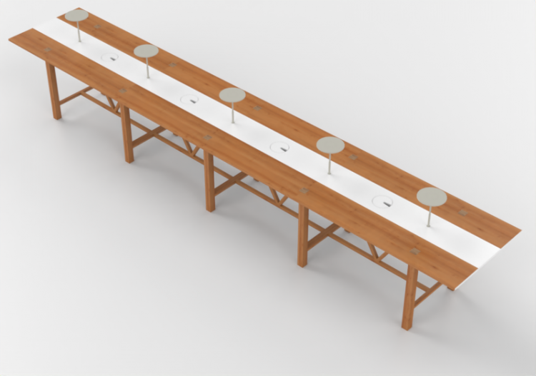 Tables 3D - Table rectangulaire - Orangebox – Bae-32 - ACCA...