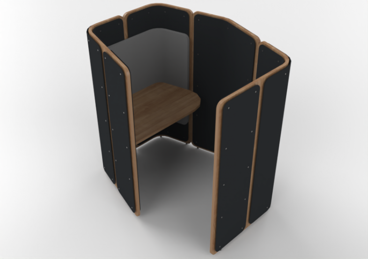 3D Schreibtische - Kabine mit Schreibtisch - Orangebox –...