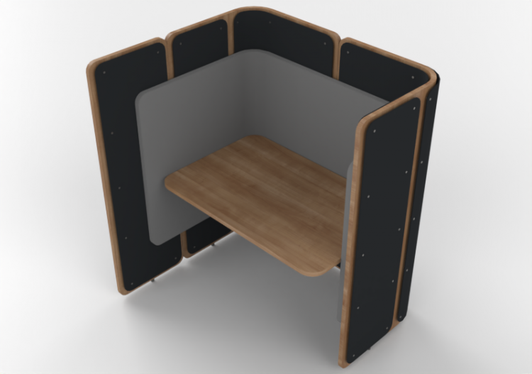 Escritorios 3D - Cabina con escritorio - Orangebox –...