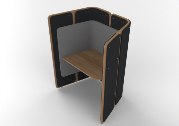 3D Schreibtische - Kabine mit Schreibtisch - Orangebox –...