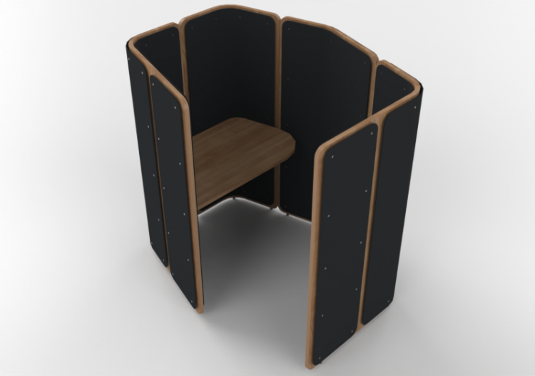 3D Desks - Booth with desk - Orangebox – Coppice - Work 01...