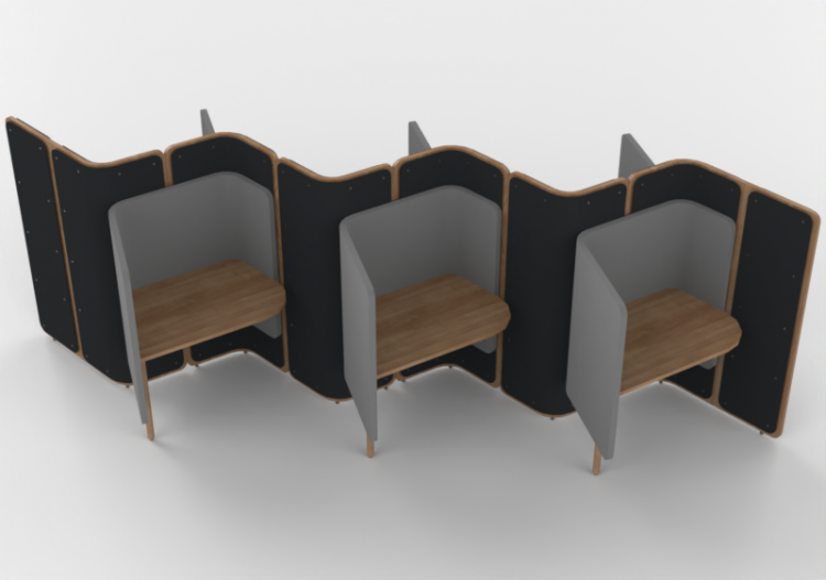 3D Desks - Office booth with desk - Orangebox – Coppice –...