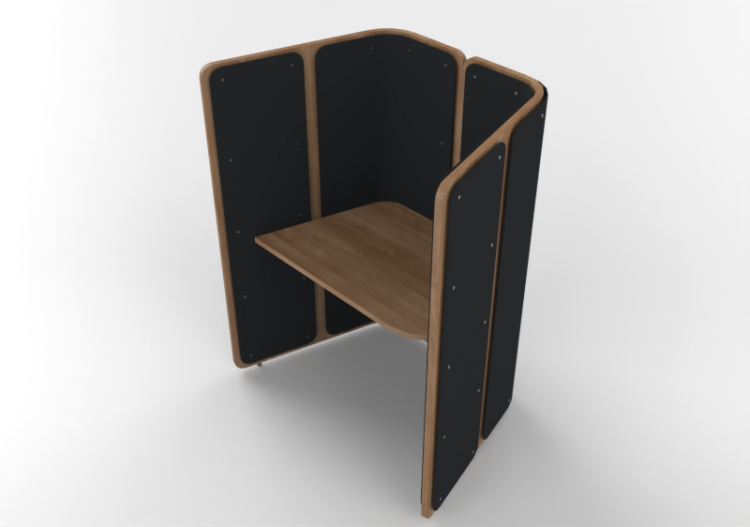 3D Schreibtische - Kabine mit Schreibtisch - Orangebox –...