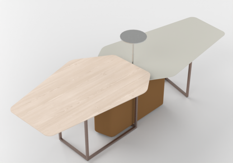 Mesas 3D - Mesa de trabalho - Orangebox - Fielding-01 -...