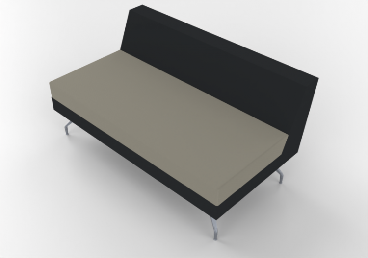 3D Sessel - Sofa mit niedriger Rückenlehne - Orangebox –...