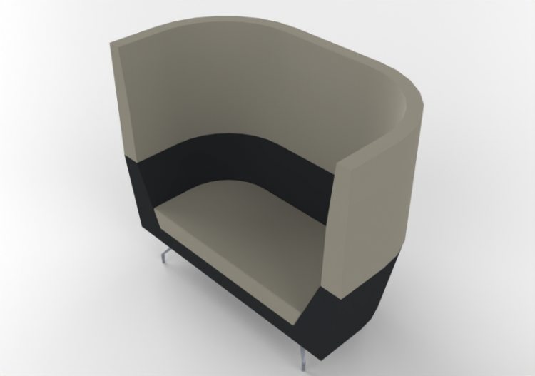 3D Arm Chairs - Sofa with high backrest- Orangebox –...