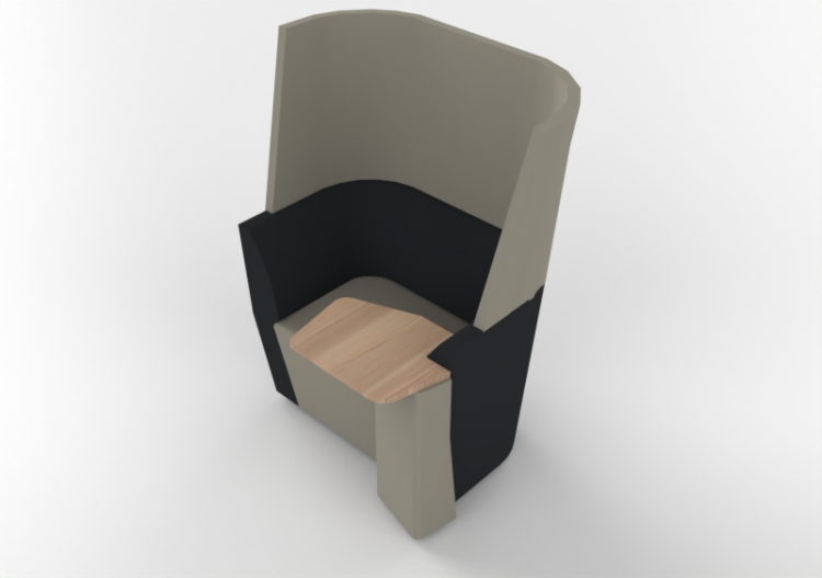 Fauteuil 3D - Canapé avec dossier bas - Orangebox –...