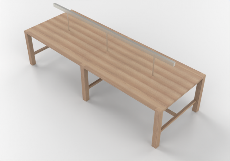 Tavoli 3D - Tavolo rettangolare - Orangebox - Library-01 -...