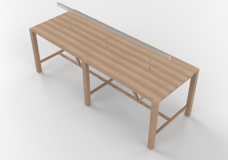 3D Tische - Tisch rechteckig - Orangebox - Library-05 -...