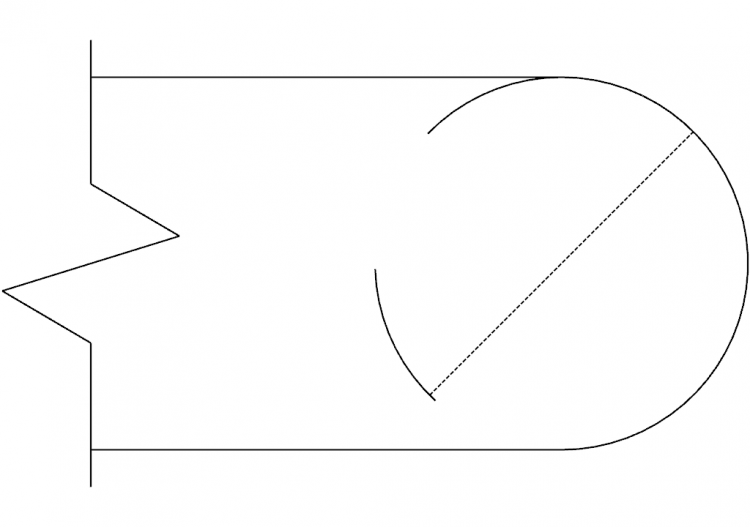 Circular extraction channel (hidden section) - ACCA...