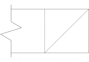 Rectangular extraction channel (hidden section)