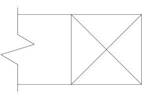 Rectangular delivery duct (visible section)