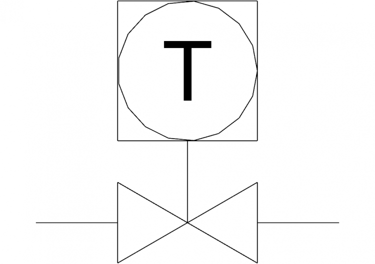 Válvula termostática para radiadores con testigo...