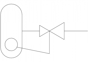 Expansion valve with floater on high pressure side