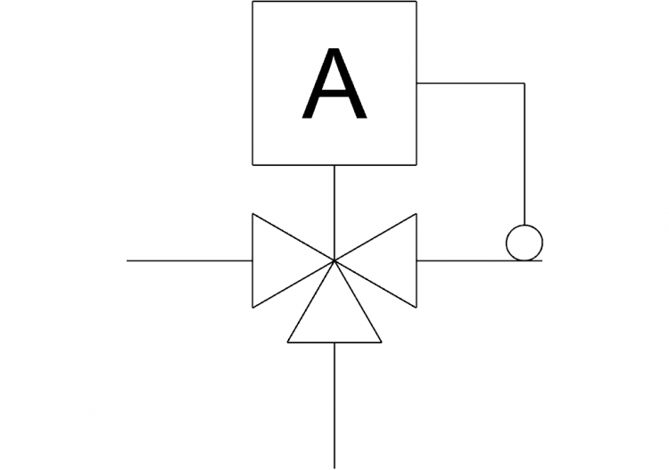 Self-operated three-way valve - ACCA software