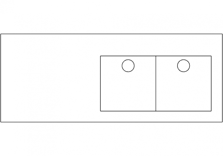 Double sink with dripper - ACCA software