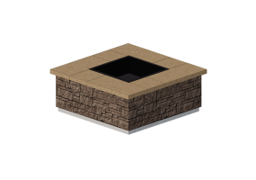 Foyers et Chemin&eacute;es 3D - Brasero en pierre - Techo-Bloc - Rosemont