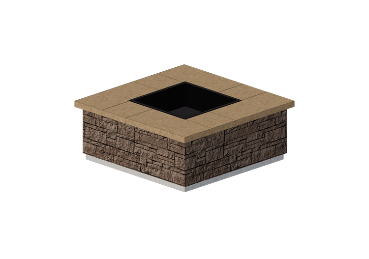 Chimneys and chimney pots 3D - Stone fire pit - Techo-Bloc... Chimneys and chimney pots 3D - Stone fire pit - Techo-Bloc...