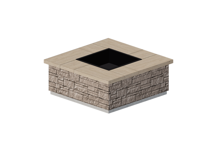 Chimneys and chimney pots 3D - Stone fire pit - Techo-Bloc... Chimneys and chimney pots 3D - Stone fire pit - Techo-Bloc...