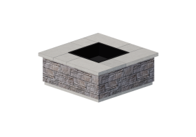 Foyers et Chemin&eacute;es 3D - Brasero en pierre - Techo-Bloc - Rosemont